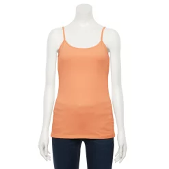 Women's Sonoma Goods For Life® Everyday Built-In Support Camisole -Sonoma Store 2433356 Orange Caramel
