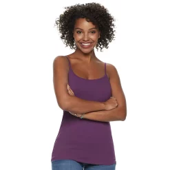 Women's Sonoma Goods For Life® Everyday Built-In Support Camisole -Sonoma Store 2433356 Plum Quartz
