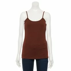 Women's Sonoma Goods For Life® Everyday Built-In Support Camisole -Sonoma Store 2433356 Spicy Chocolate