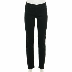 Women's Sonoma Goods For Life® Supersoft Stretch Midrise Skinny Jeans -Sonoma Store 2954787 Black Rinse