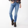 Women's Sonoma Goods For Life® Supersoft Stretch Midrise Skinny Jeans -Sonoma Store 2954787 Donner Destructed