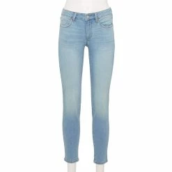 Women's Sonoma Goods For Life® Supersoft Stretch Midrise Skinny Jeans -Sonoma Store 2954787 Light Destructed