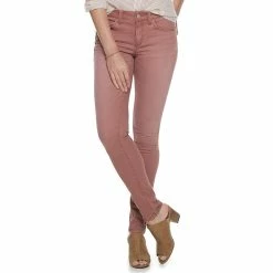 Women's Sonoma Goods For Life® Supersoft Stretch Midrise Skinny Jeans -Sonoma Store 2954787 Mauve