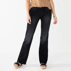 Women's Sonoma Goods For Life® Midrise Bootcut Jeans -Sonoma Store 2955090 Black Wash