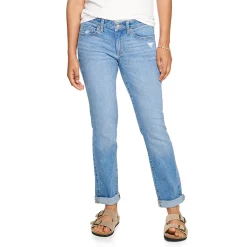 Women's Sonoma Goods For Life® Supersoft Midrise Straight-Leg Jeans -Sonoma Store 3022856 Authentic Medium Wash