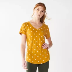 Petite Sonoma Goods For Life® Essential V-Neck Tee -Sonoma Store 3053848 Vintage Daisy