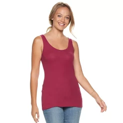 Women's Sonoma Goods For Life® Layering Tank -Sonoma Store 3381138 Burgundy Ribbon