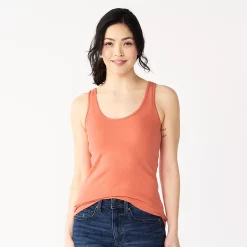 Women's Sonoma Goods For Life® Layering Tank -Sonoma Store 3381138 Dark Peach