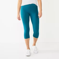 Women's Sonoma Goods For Life® Wide-Waist Capri Leggings -Sonoma Store 3584124 Blue