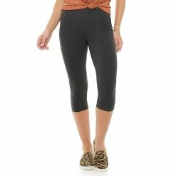 Women's Sonoma Goods For Life® Wide-Waist Capri Leggings -Sonoma Store 3584124 Gray Heather