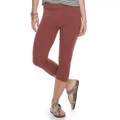 Women's Sonoma Goods For Life® Wide-Waist Capri Leggings -Sonoma Store 3584124 Mauve