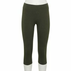 Women's Sonoma Goods For Life® Wide-Waist Capri Leggings -Sonoma Store 3584124 Olive