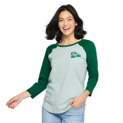 Women's Sonoma Goods For Life® Baseball Tee 16 Women's Sonoma Goods For Life® Baseball Tee -Sonoma Store 4008826 Green Fa La La