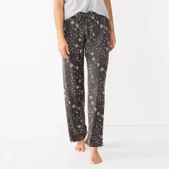 Women's Sonoma Goods For Life® Cozy Pajama Pants -Sonoma Store 4211999 Black Celestial