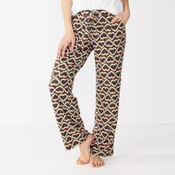 Women's Sonoma Goods For Life® Cozy Pajama Pants -Sonoma Store 4211999 Black Heart