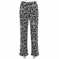Women's Sonoma Goods For Life® Cozy Pajama Pants -Sonoma Store 4211999 Black Hearts