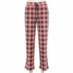 Women's Sonoma Goods For Life® Cozy Pajama Pants -Sonoma Store 4211999 Coral Buffalo Check