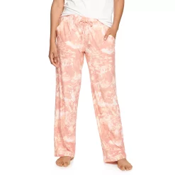 Women's Sonoma Goods For Life® Cozy Pajama Pants -Sonoma Store 4211999 Coral Tie Dye