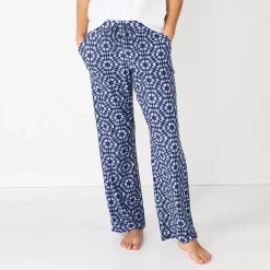 Women's Sonoma Goods For Life® Cozy Pajama Pants -Sonoma Store 4211999 Navy Quilt