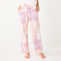 Women's Sonoma Goods For Life® Cozy Pajama Pants -Sonoma Store 4211999 Purple Palm