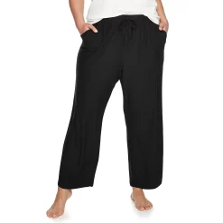 Plus Size Sonoma Goods For Life® Knit Pajama Pants -Sonoma Store 4212360 Black