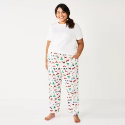 Plus Size Sonoma Goods For Life® Knit Pajama Pants -Sonoma Store 4212360 Forest Friends