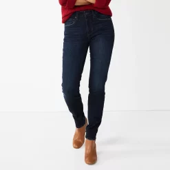 Women's Sonoma Goods For Life® Curvy High-Waisted Skinny Jeans -Sonoma Store 4342530 Inky Rinse