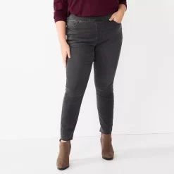 Plus Size Sonoma Goods For Life® Comfortable Favorite Mid-Rise Jeggings -Sonoma Store 4916239 Skylane