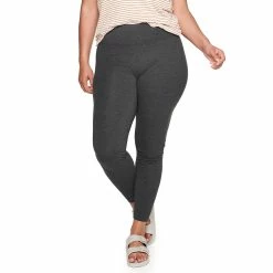 Plus Size Sonoma Goods For Life® Midrise Leggings -Sonoma Store 4966829 Heather Gray
