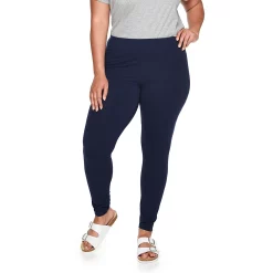 Plus Size Sonoma Goods For Life® Midrise Leggings -Sonoma Store 4966829 Navy