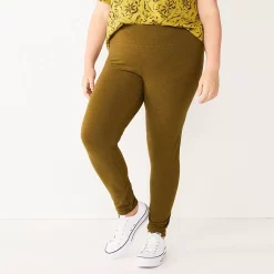Plus Size Sonoma Goods For Life® Midrise Leggings -Sonoma Store 4966829 Olive