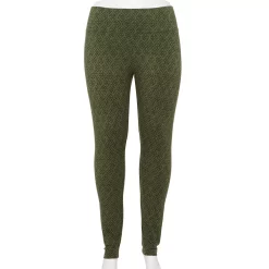 Plus Size Sonoma Goods For Life® Midrise Leggings -Sonoma Store 4966829 Olive Geo Floral