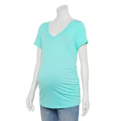 Maternity Sonoma Goods For Life® Essential V-Neck Tee -Sonoma Store 4980526 Light Blue