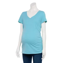 Maternity Sonoma Goods For Life® Essential V-Neck Tee -Sonoma Store 4980526 Medium Blue