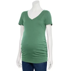 Maternity Sonoma Goods For Life® Essential V-Neck Tee -Sonoma Store 4980526 Unique Green