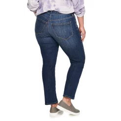 Plus Size Sonoma Goods For Life® Premium Elastic-Waist Midrise Straight-Leg Jeans -Sonoma Store 4988856 ALT