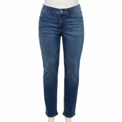 Plus Size Sonoma Goods For Life® Premium Elastic-Waist Midrise Straight-Leg Jeans