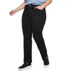 Plus Size Sonoma Goods For Life® Premium Elastic-Waist Midrise Straight-Leg Jeans -Sonoma Store 4988856 Park