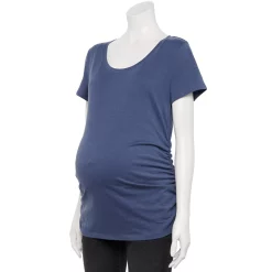 Maternity Sonoma Goods For Life® Essential Scoopneck Tee -Sonoma Store 4998304 Cyclone Blue