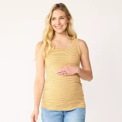 Maternity Sonoma Goods For Life® Essential Tank -Sonoma Store 5010254 Gold Stripe