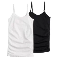 Maternity Sonoma Goods For Life® 2-Pack Seamless Camisole Set -Sonoma Store 5161957 Black White