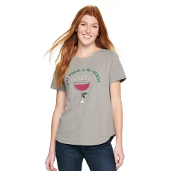 Women's Sonoma Goods For Life® Short Sleeve Holiday Graphic Tee -Sonoma Store 5180762 Eat Drink Be Merry