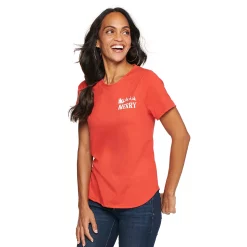 Women's Sonoma Goods For Life® Short Sleeve Holiday Graphic Tee -Sonoma Store 5180762 Merry Red Chest