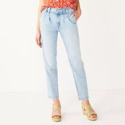 Women's Sonoma Goods For Life® High Rise Pleat Front Jeans -Sonoma Store 5193062 Rockrose