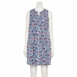 Women's Sonoma Goods For Life® Pintuck Linen-Blend Dress -Sonoma Store 5215954 Americana Floral