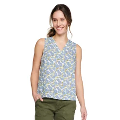 Petite Sonoma Goods For Life® Sleeveless V-Neck Top -Sonoma Store 5222594 Blue Floral