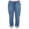 Plus Size Sonoma Goods For Life® Premium Rolled Cuff Capri Jeans