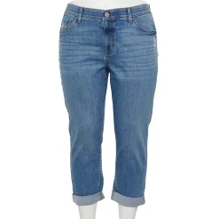 Plus Size Sonoma Goods For LifeĀ® Premium Rolled Cuff Capri Jeans