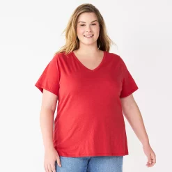 Plus Size Sonoma Goods For Life® Everyday V-Neck Tee -Sonoma Store 5232140 Rose Delivery