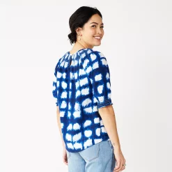 Women's Sonoma Goods For Life® Elbow Smock Neck Top 10 Women's Sonoma Goods For Life® Elbow Smock Neck Top -Sonoma Store 5235158 ALT